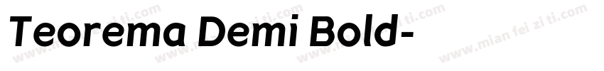Teorema Demi Bold字体转换